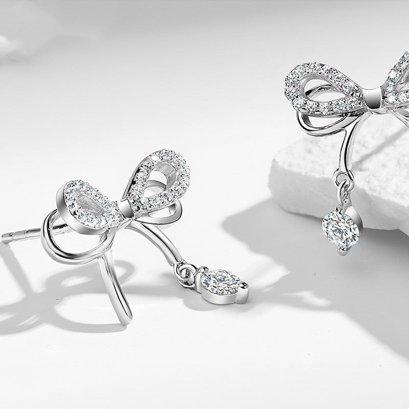 925 silver butterfly stud earrings, view 3 - MRSLM