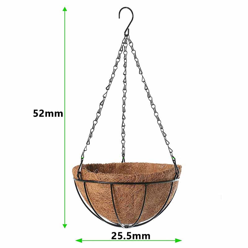round metal hanging basket, view 2 - MRSLM