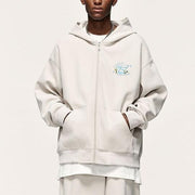 unisex brushed zip up hoodie, view 6 - MRSLM