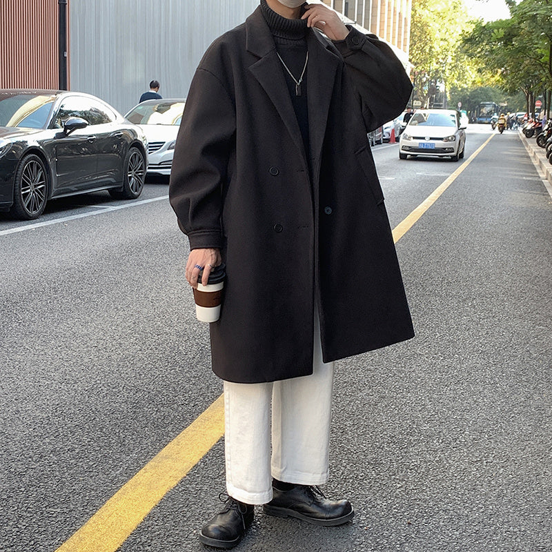 loose thickened long coat, view 2 - MRSLM