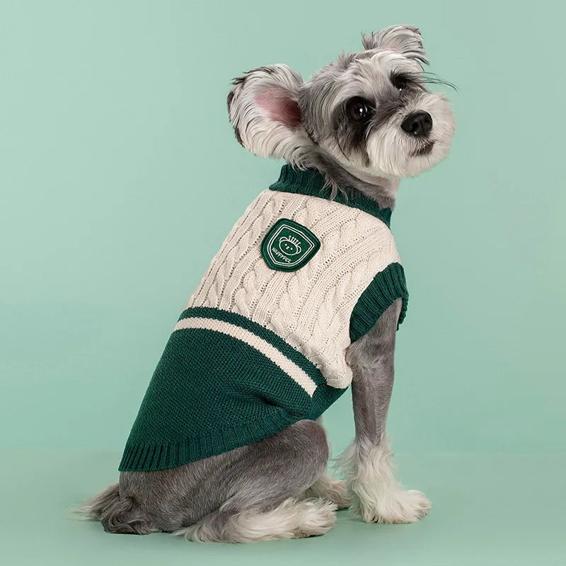 college style winter sweater for dogs, view 2 - MRSLM