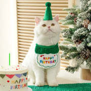 pet birthday bandana and hat set, view 2 - MRSLM
