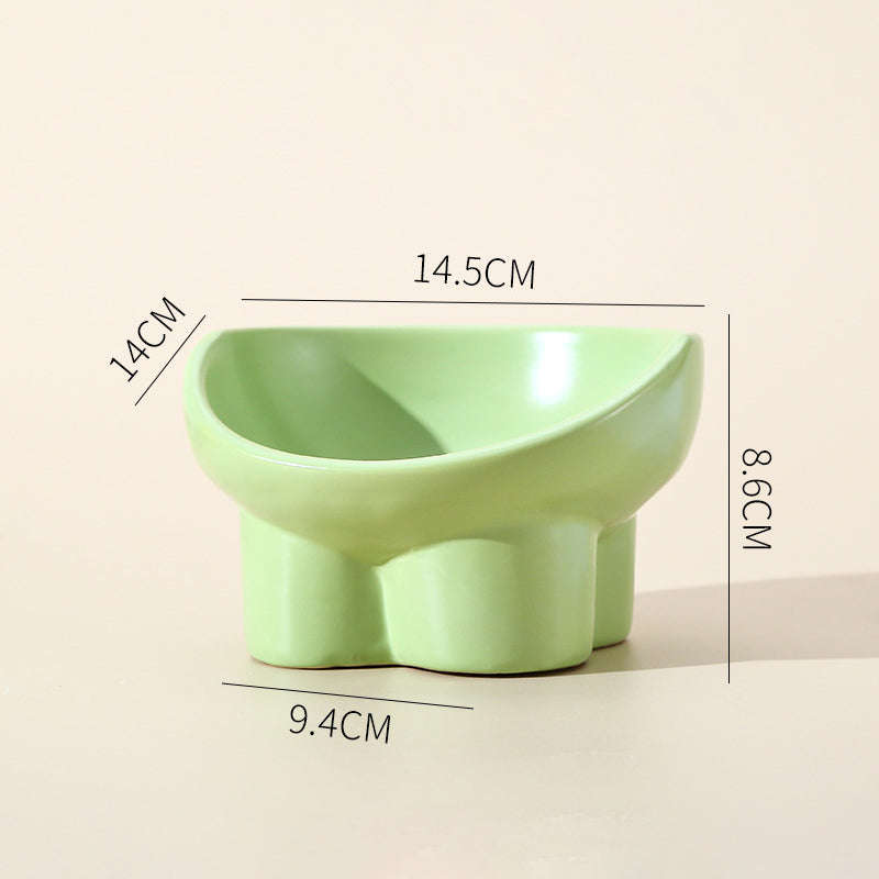 ceramic elevated cat and dog bowls, view 4 - MRSLM