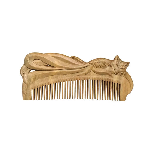green sandalwood fox hair comb - MRSLM