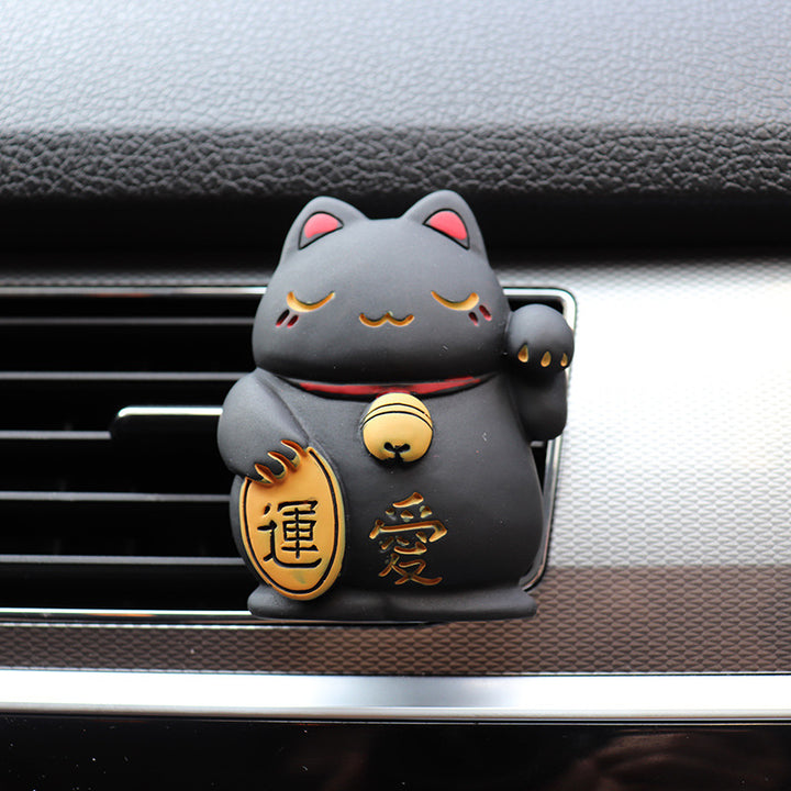 Lucky Cat Car Air Freshener Fragrance Diffuser Resin Art Clip