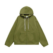 double zip up hoodie jacket, view 4 - MRSLM