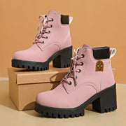 Chunky heel Martin boots, view 6 - MRSLM