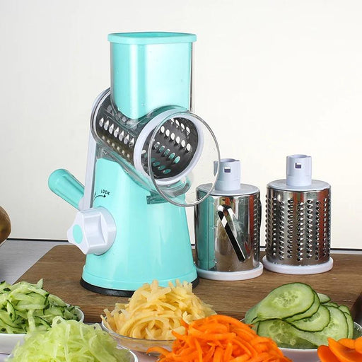 vegetable slicer shredder with 3 stainless steel blades - MRSLM