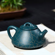 azure clay teapot, view 4 - MRSLM