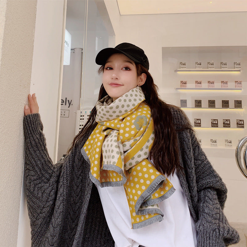warm thick imitation cashmere scarf, view 7 - MRSLM