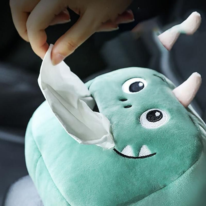 Adorable Plush Animal Car Tissue Holder - Napkin Dispenser for Auto & Home