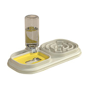 automatic pet water dispenser and slow food bowl, view 2 - MRSLM