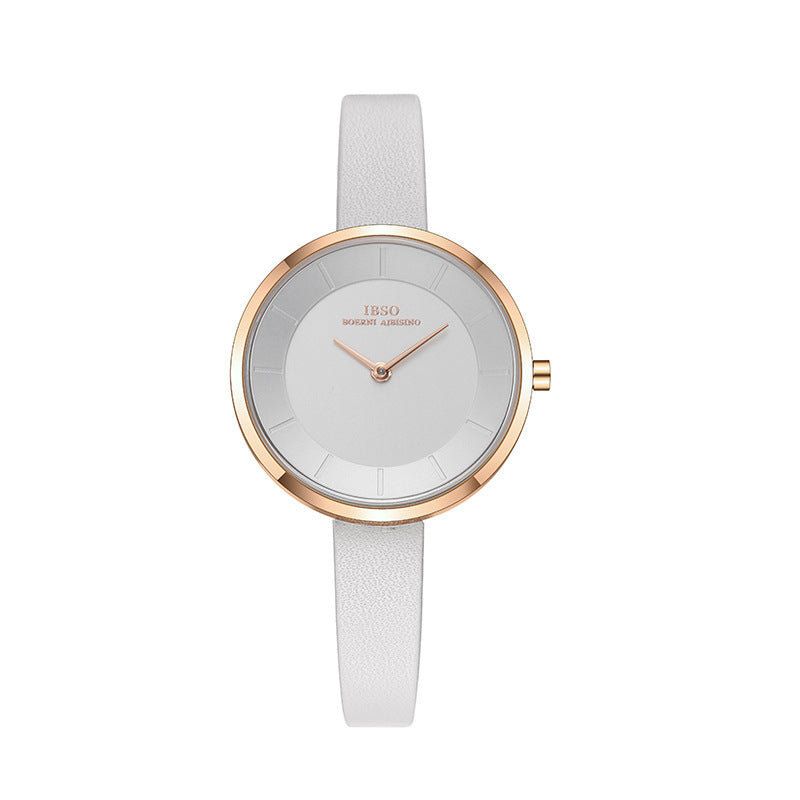 women's leather strap watch, view 4 - MRSLM