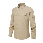 men's outdoor tactical plaid shirt, view 6 - MRSLM