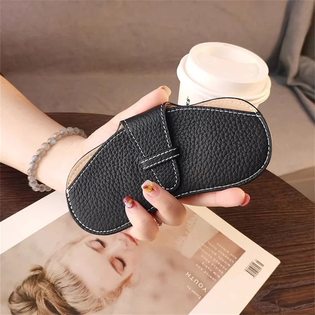 women's leather glasses case, view 2 - MRSLM