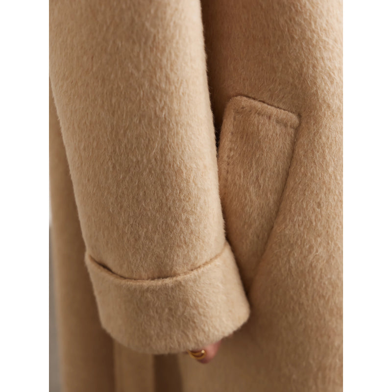long wool blend coat, view 8 - MRSLM