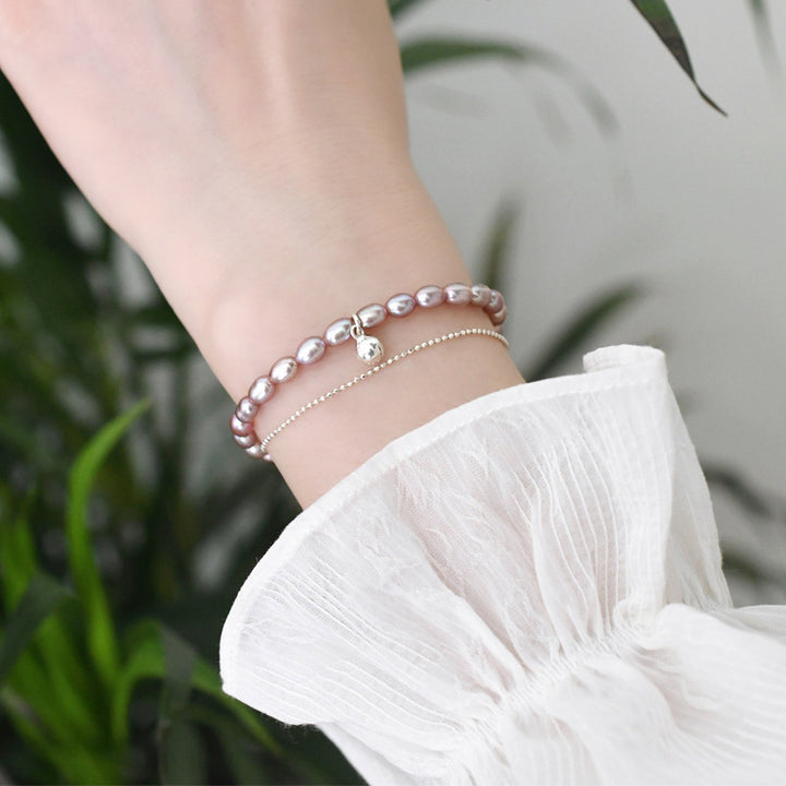 Freshwater Pearl Bead Bell Bracelet