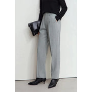 women's tapered wool blend pants, view 9 - MRSLM