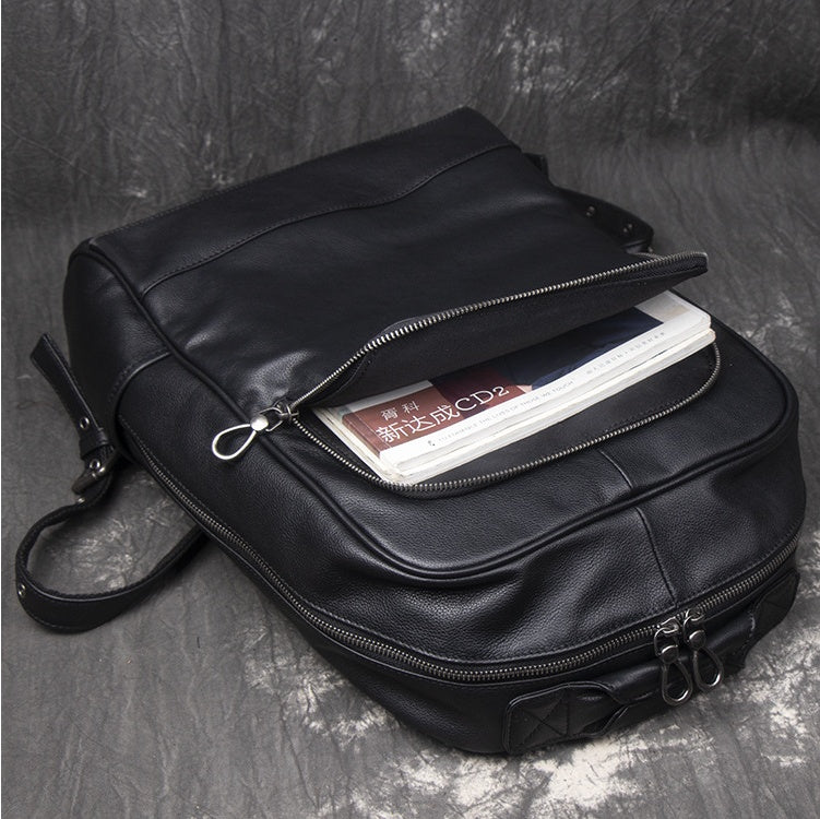 Men's leather backpack, view 4 - MRSLM