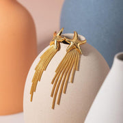 starfish tassel dangle earrings - MRSLM