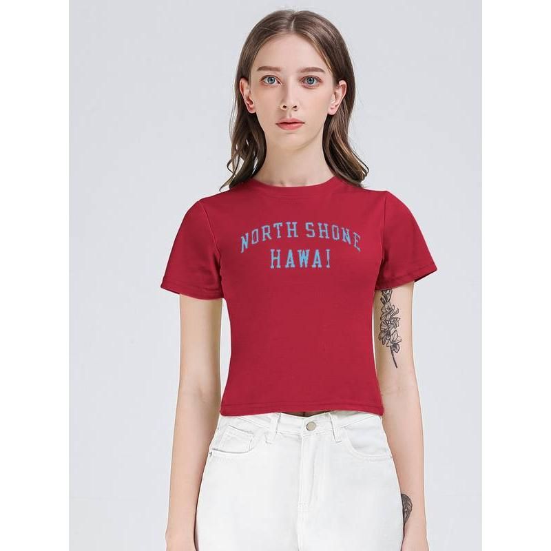 slim fit letter print tee, view 8 - MRSLM