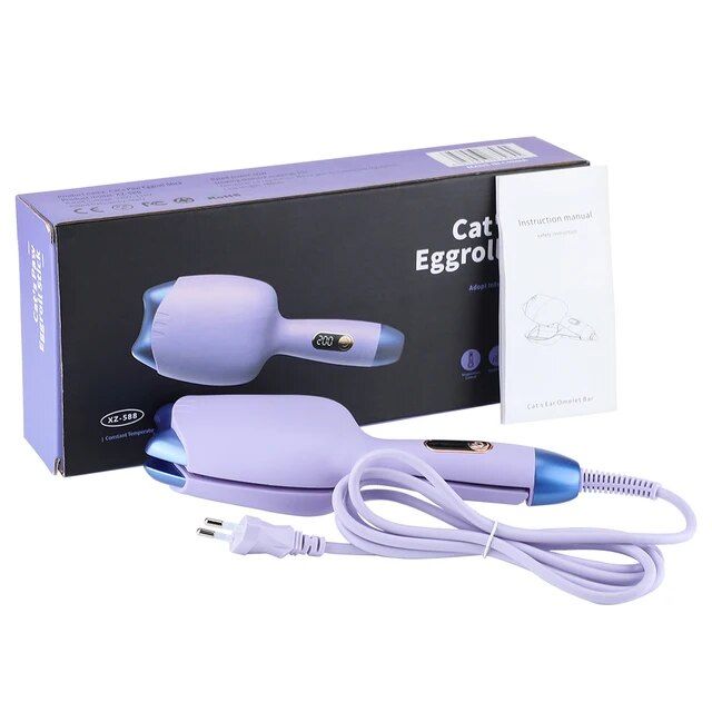 32mm ceramic cat ear dual-barrel hair curler, view 2 - MRSLM