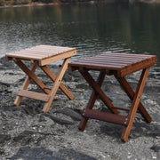 portable folding beech wood stool - MRSLM