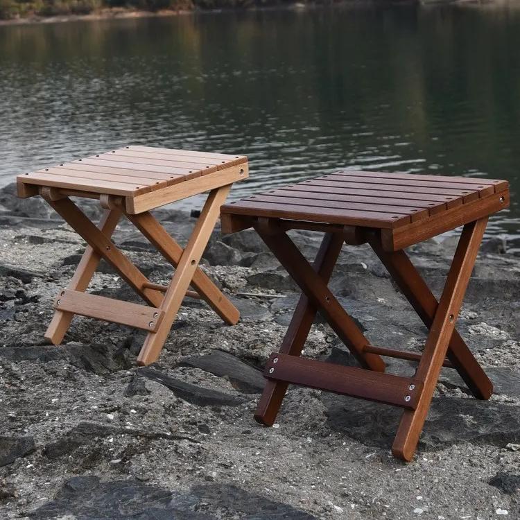 portable folding beech wood stool - MRSLM