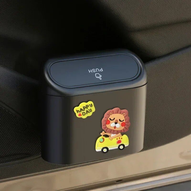 Compact cartoon car garbage bin, view 3 - MRSLM