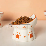 elevated ceramic cat bowls, view 6 - MRSLM