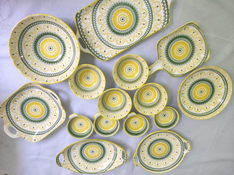 bohemian ceramic plates and bowls set, view 2 - MRSLM