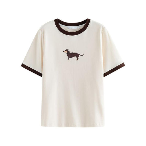 animal print cotton tee, view 2 - MRSLM
