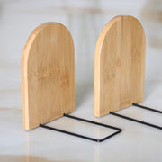 bamboo desktop organizer and bookend, view 4 - MRSLM