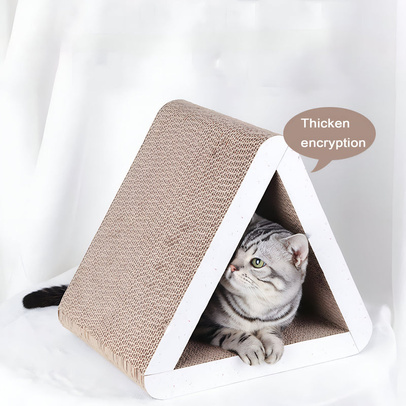 large triangle cat scratching board, view 3 - MRSLM