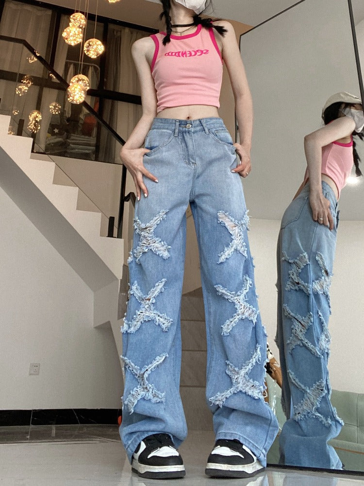 Retro Jeans Women's High Waist I Loose