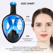 full face anti-fog snorkel mask, view 22 - MRSLM