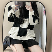 ripped plaid knit sweater, view 5 - MRSLM