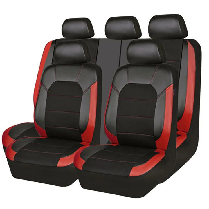 Universal PU Leather 9-Piece Car Seat Cover Set for 5-Seater Vehicles