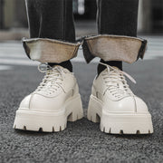 height increasing leather loafers, view 3 - MRSLM