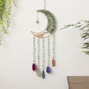natural agate crystal dream catcher pendant, view 9 - MRSLM