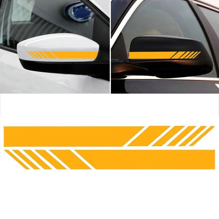 Car Racing Stripe Stickers Rearview Mirror Vinyl Decals