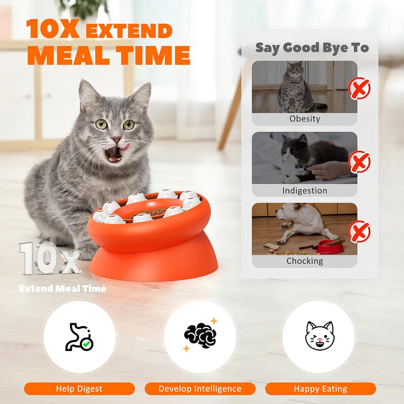 slanted cat puzzle bowl, view 5 - MRSLM