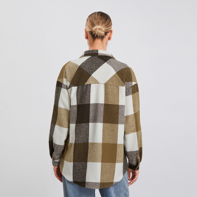 Women's plaid shacket, view 6 - MRSLM
