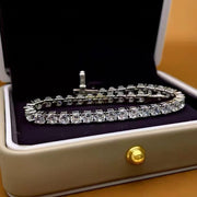 5mm high carbon diamond silver bracelet, view 5 - MRSLM