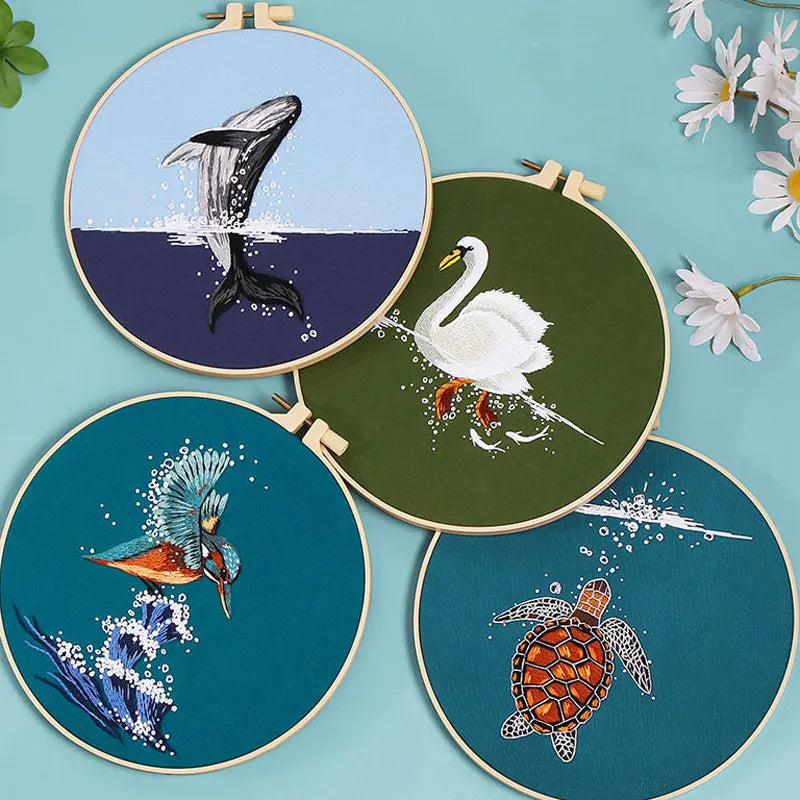 coastal embroidery starter kit, view 6 - MRSLM