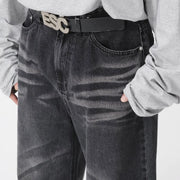 Men's washed stripe denim pants, view 6 - MRSLM