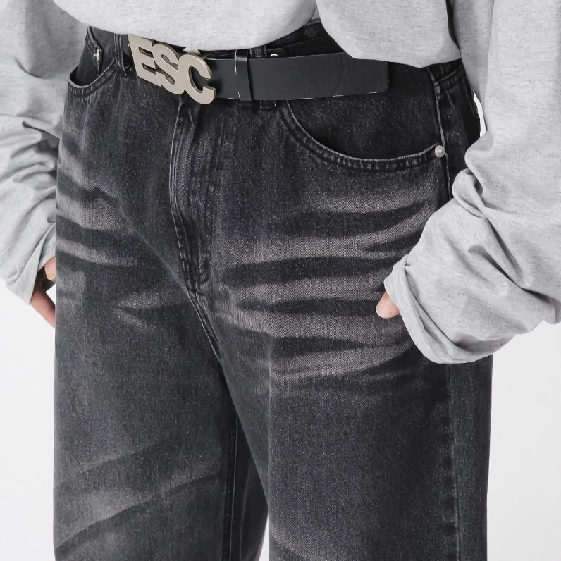 Men's washed stripe denim pants, view 6 - MRSLM
