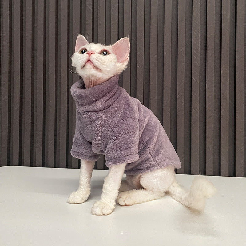 winter warm turtleneck sweater for pets, view 7 - MRSLM