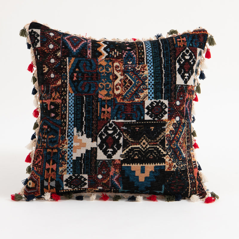 moroccan boho tassel cushion covers, view 2 - MRSLM