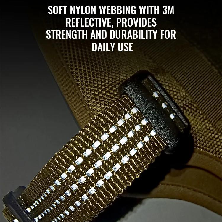 reflective dog harness, view 10 - MRSLM